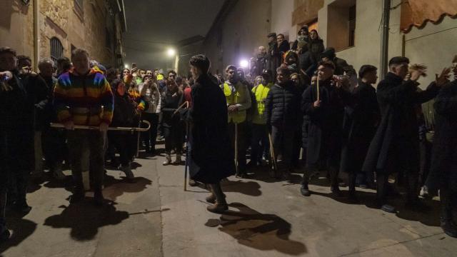 Celebración de el Zangarrón de Sanzoles en la localidad Zamorana con el mismo nombre