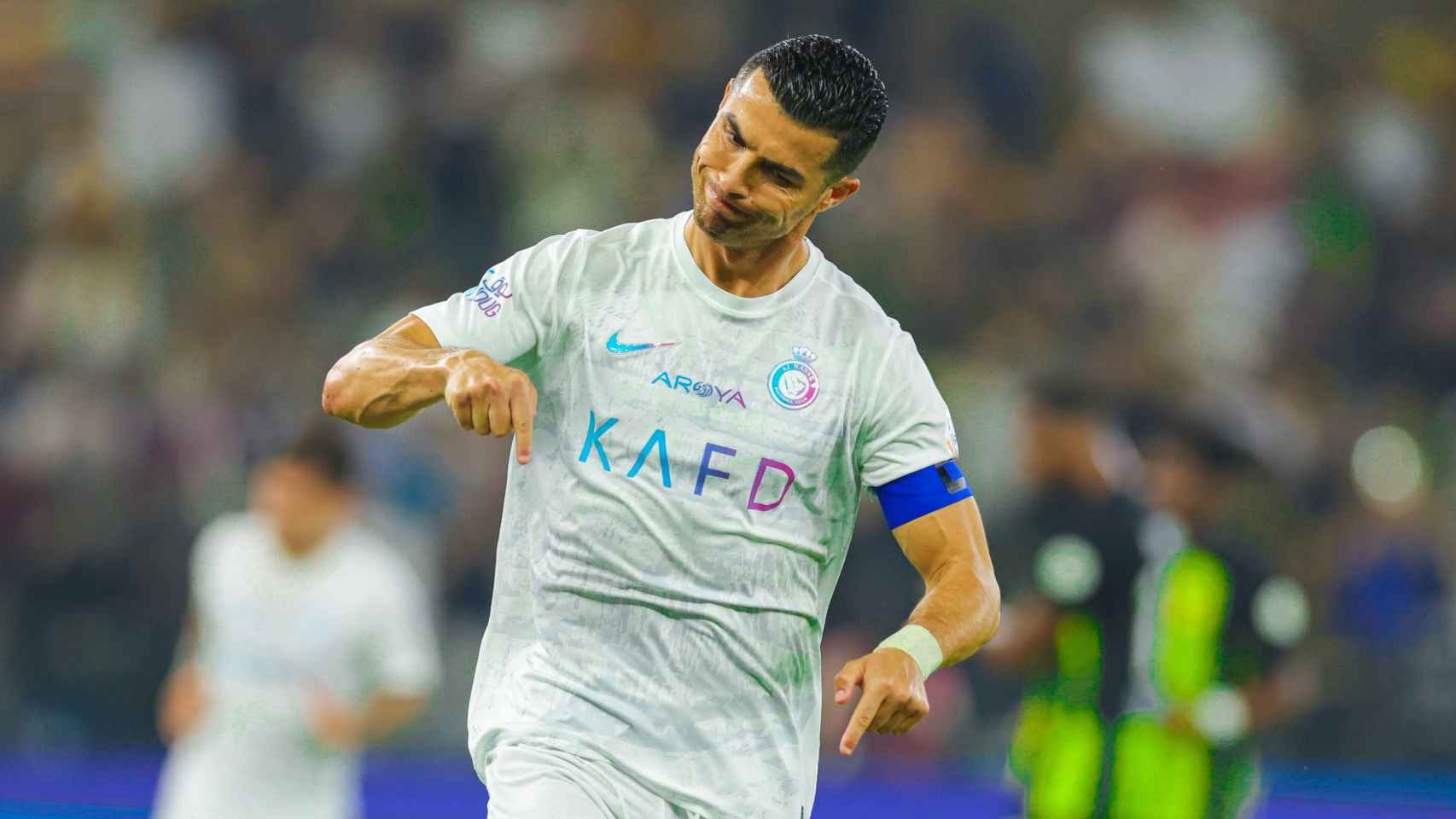 Cristiano Ronaldo celebra uno de sus goles con el Al Nassr.