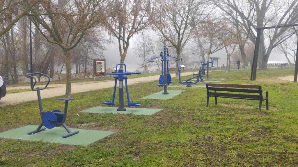 El nuevo parque biosaludable de la calle Entrepuentes de Zamora