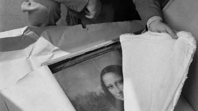La Mona Lisa, durante su evacuación del Louvre. Foto: Pierre Jahan/Archives des museés nationaux