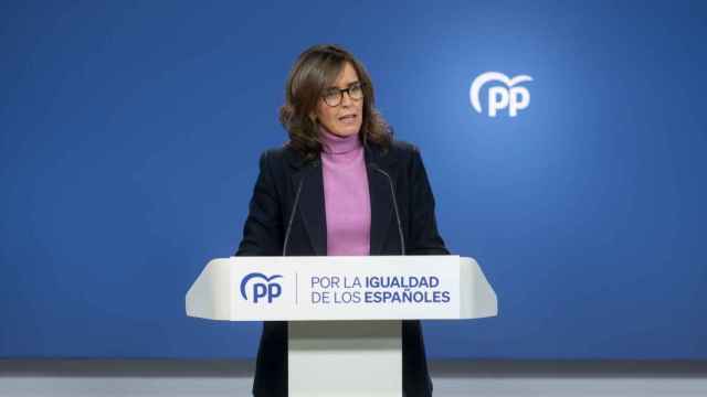 La vicesecretaria de Organización Territorial del PP, Carmen Fúnez, este miércoles en rueda de prensa.