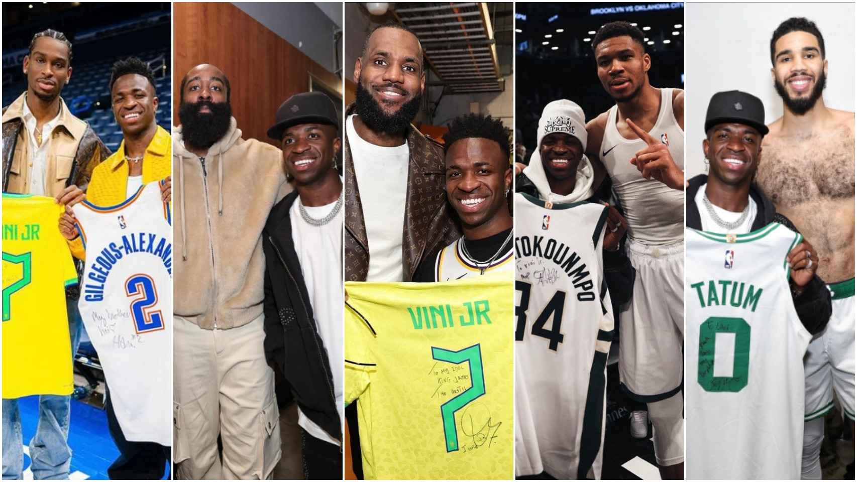 Vinicius junto a varias estrellas de la NBA