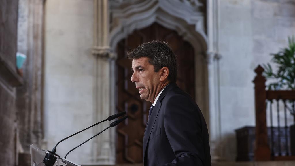 El presidente Carlos Mazón en una imagen de archivo en Las Cortes valencianas