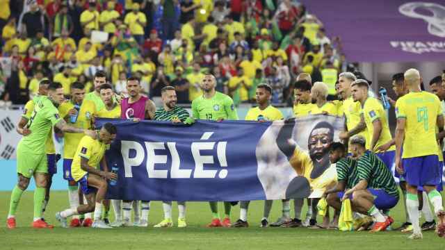Homenaje a Pelé de la selección de Brasil