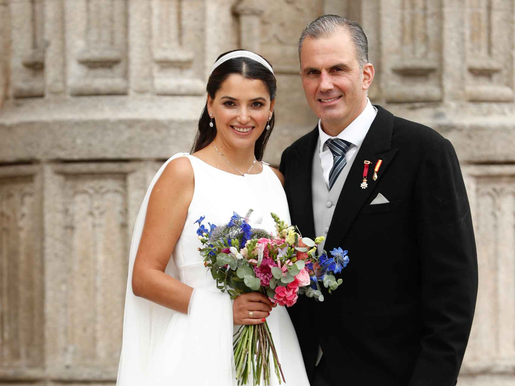 Ortega Smith y Paula Sánchez del Río el día de su boda.