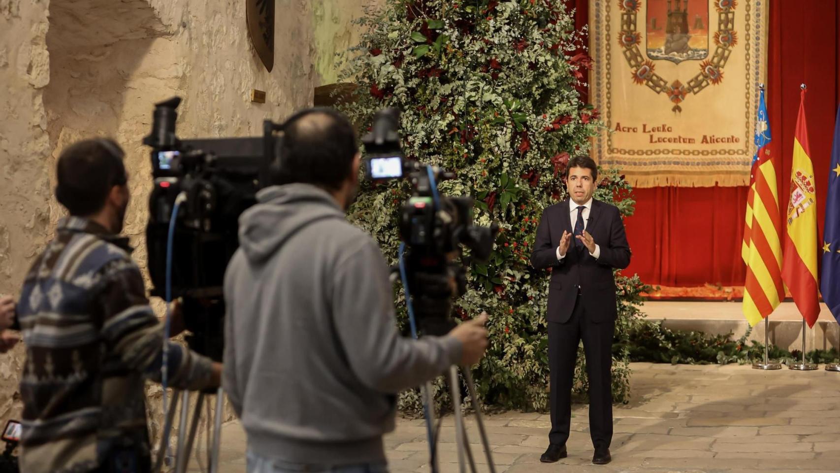 Carlos Mazón en el Castillo de Santa Bárbara.