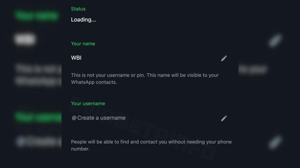 Nueva opción de nombre de usuario en WhatsApp Web