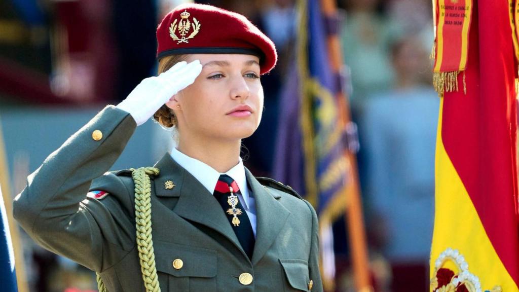 La princesa de Asturias, Leonor, en el desfile del Día de la Fiesta Nacional en Madrid, el pasado 12 de octubre.