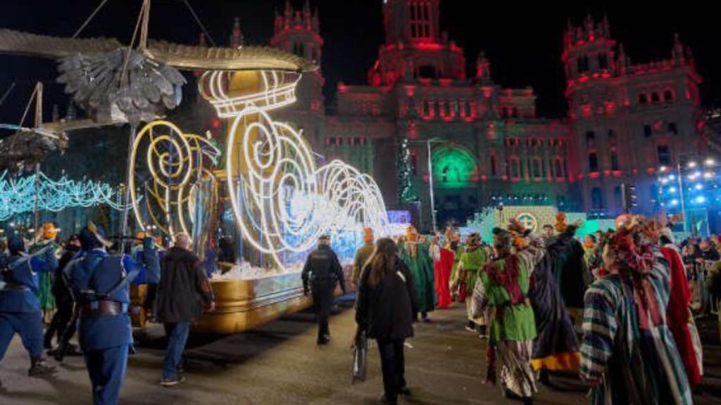 La tradicional cabalgata de Reyes.