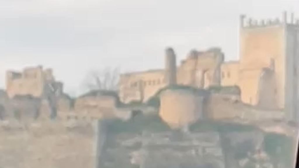 Desplome parcial del castillo de Escalona (Toledo)