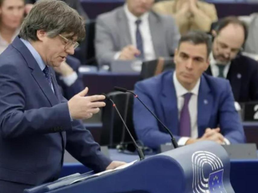 Carles Puigdemont y Pedro Sánchez en Bruselas.