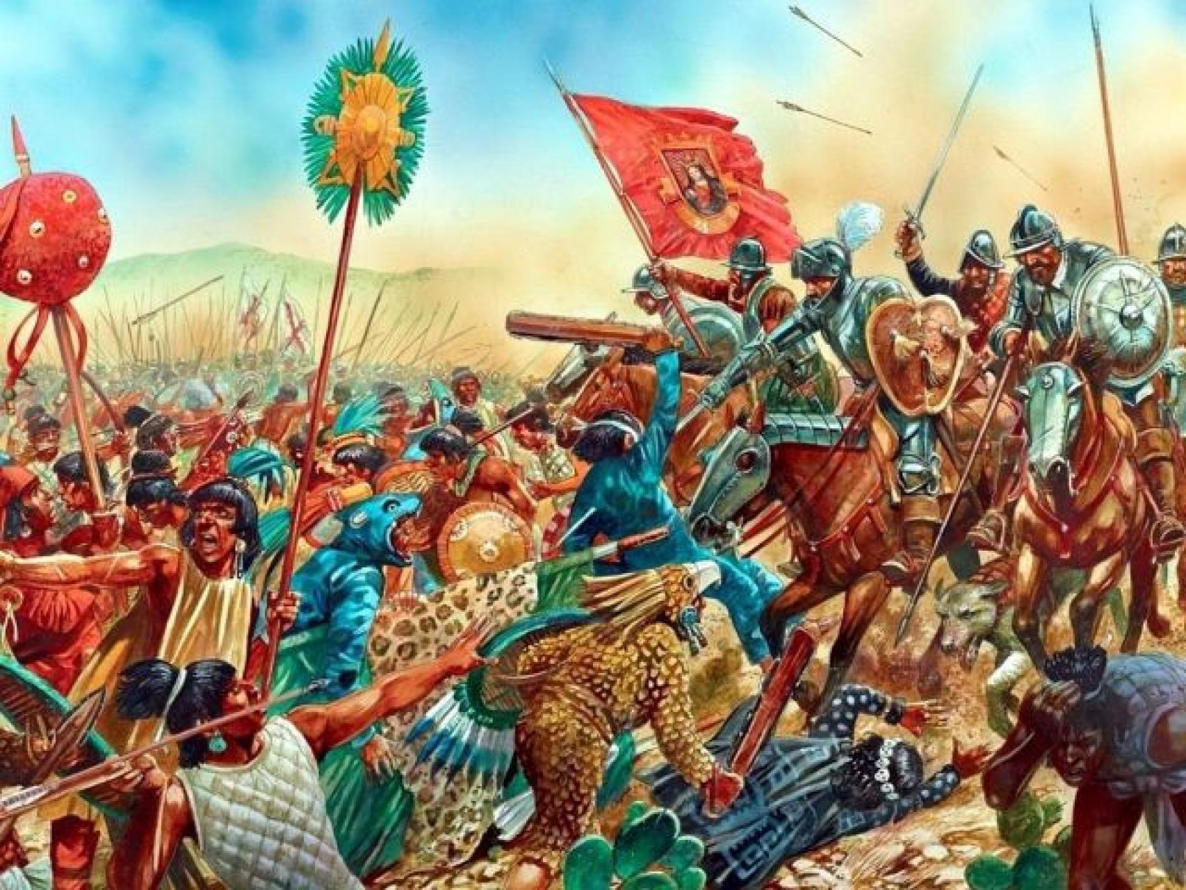 La olvidada batalla en la que Hernán Cortés y 600 españoles vencieron a  200.000 aztecas y terminaron con su imperio