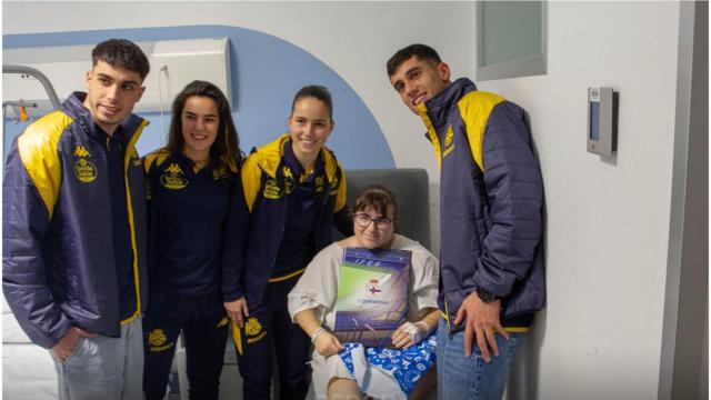 La visita de los jugadores al hospital