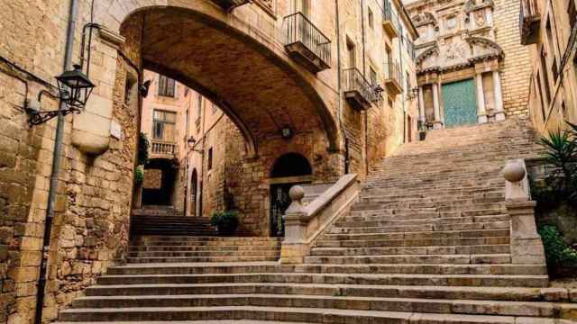 Escaleras del centro histórico de Girona.