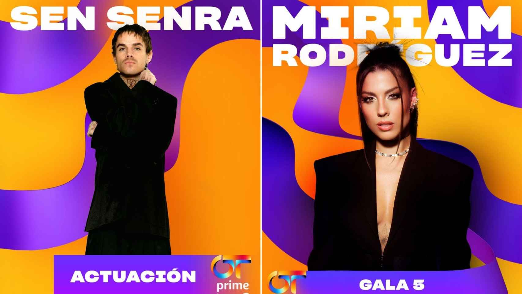 Los gallegos Sen Senra y Miriam Rodríguez estarán en la gala 5 de OT.