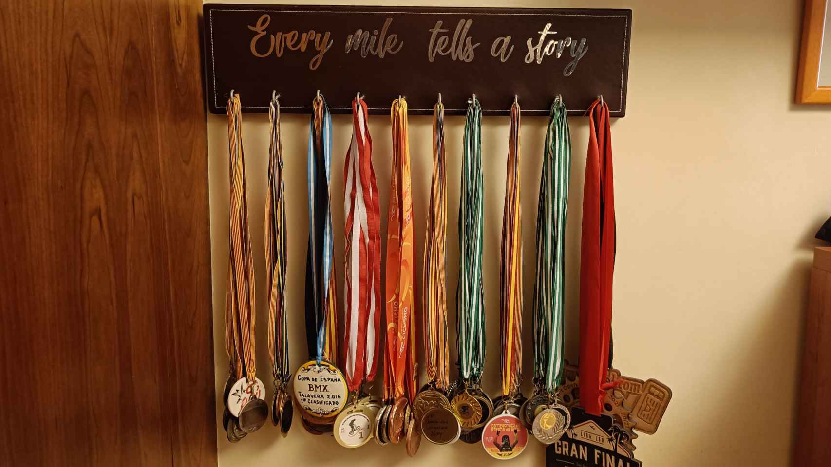 Las medallas acumuladas durante su carrera.