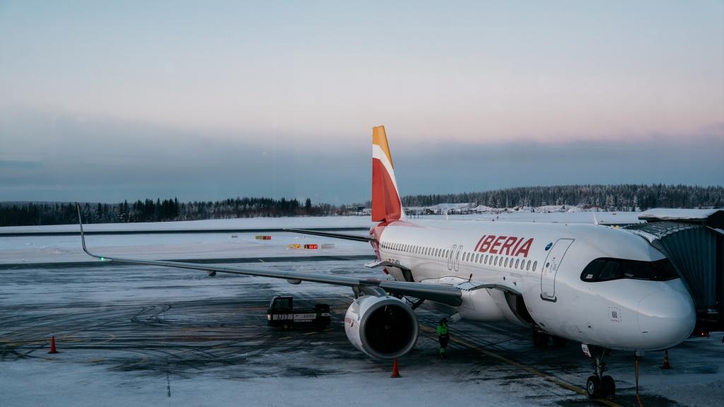 Imagen de un avión de Iberia.