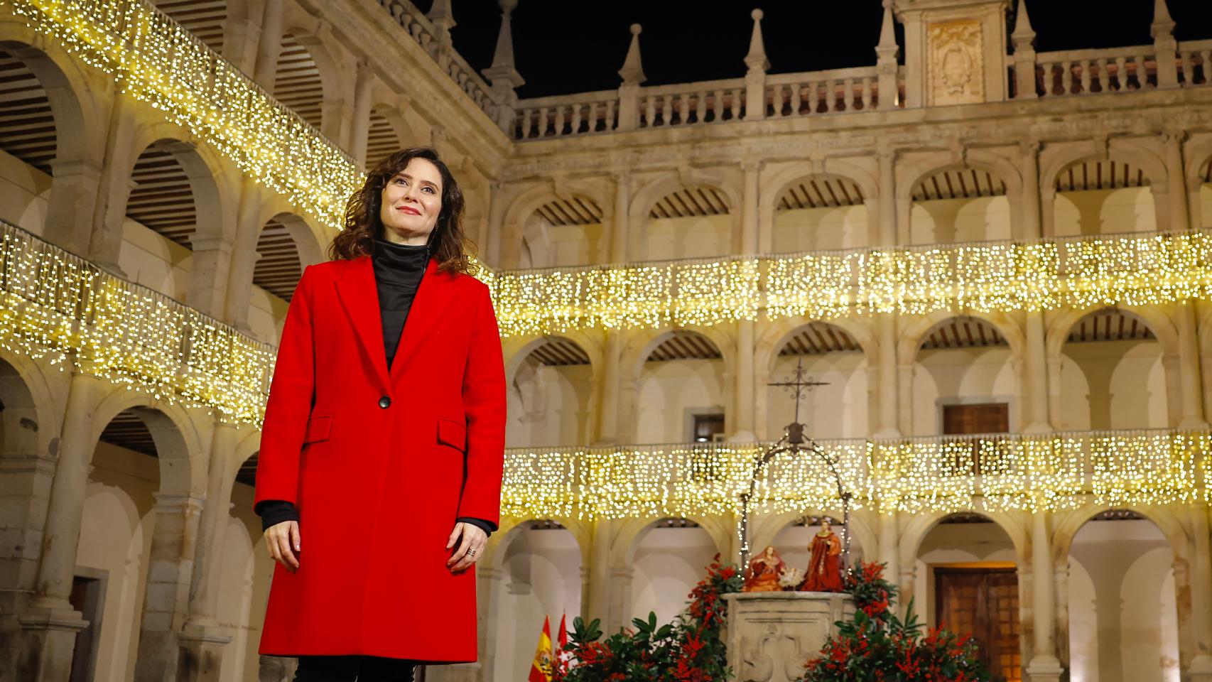 Ayuso en Alcalá de Henares durante su discurso de Nochevieja.