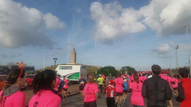 Una edición pasada de la San Silvestre de A Coruña