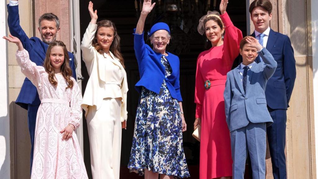 Margarita de Dinamarca y la familia del príncipe Federico.
