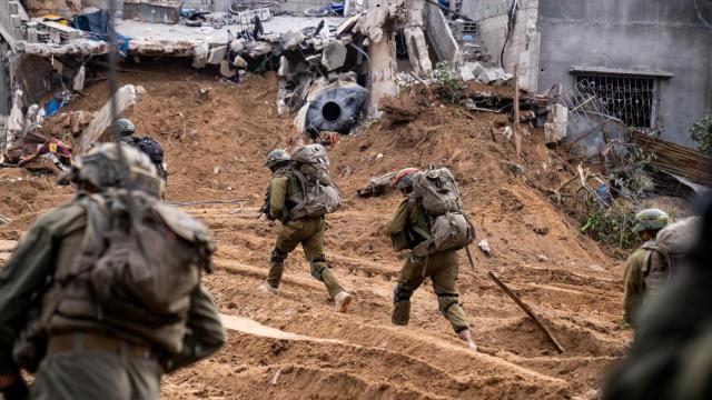 Tropas del ejército de Israel operando en la Franja de Gaza