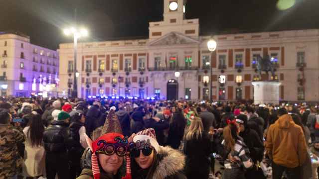 Puerta del Sol esta noche del 31 de diciembre.