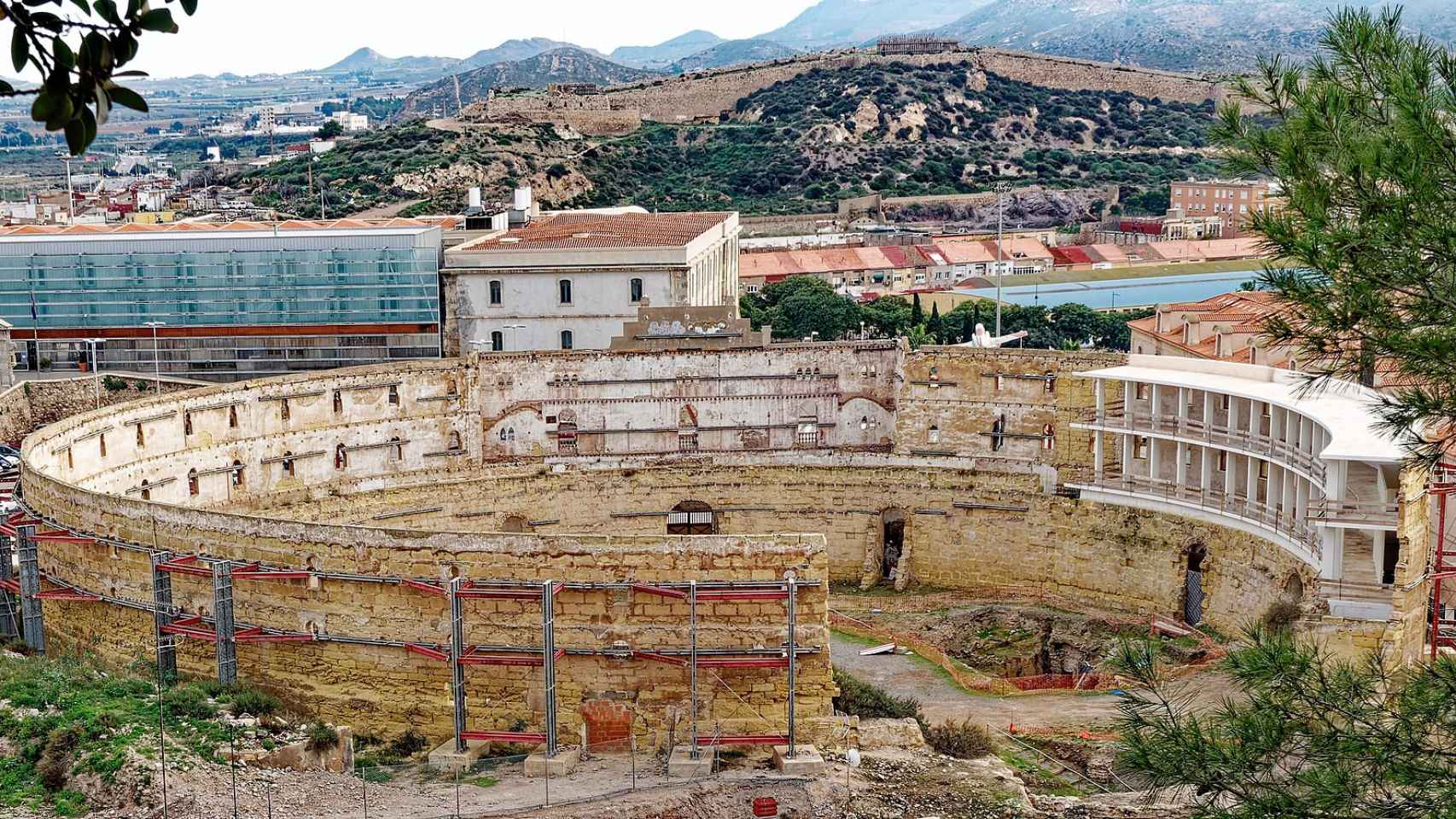 Restos del anfiteatro y antigua plaza de toros de Cartagena. 2021