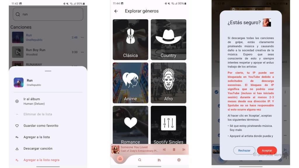 Los riesgos de Spotube
