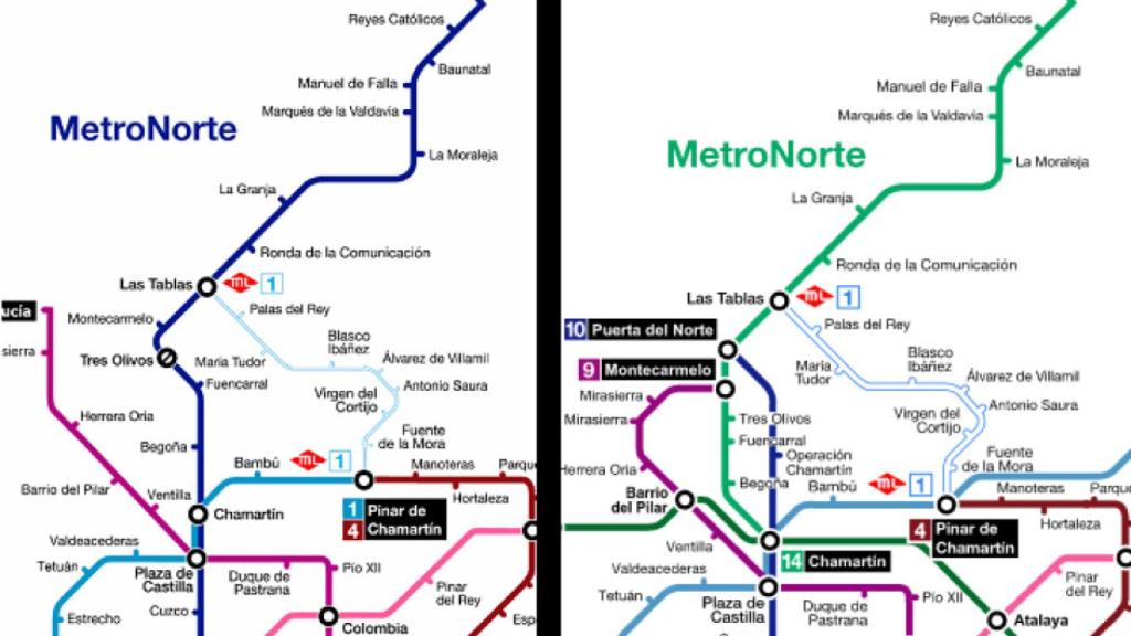 Trazado de la línea 14.