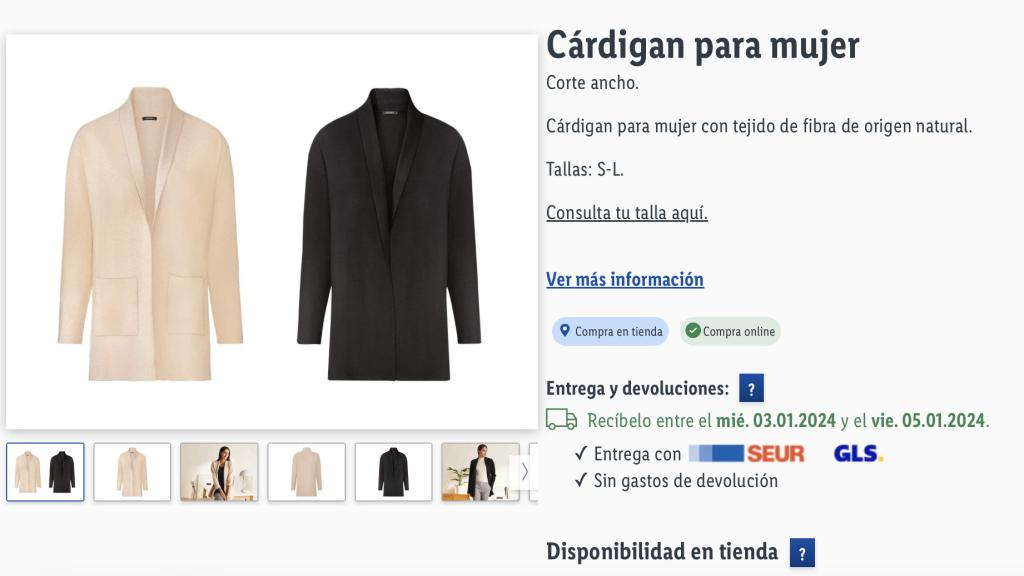 Cárdigan.