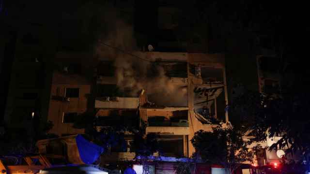 Edificio destruido donde se encontraba el número dos de Hamás en Beirut