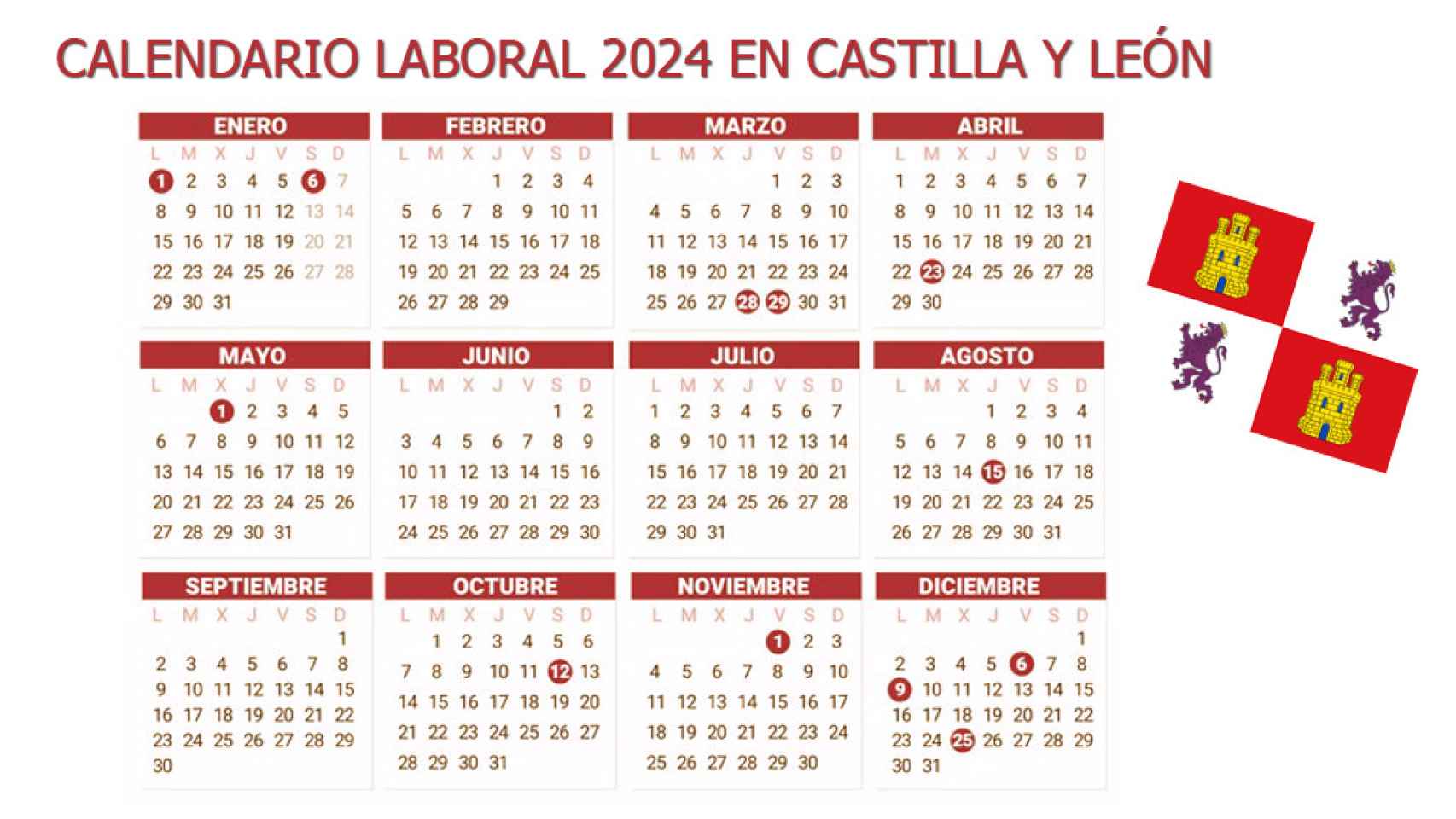 Castilla y León estrena calendario laboral estos son los festivos de 2024