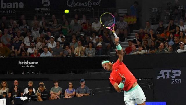 Rafa Nadal, durante su debut en Brisbane