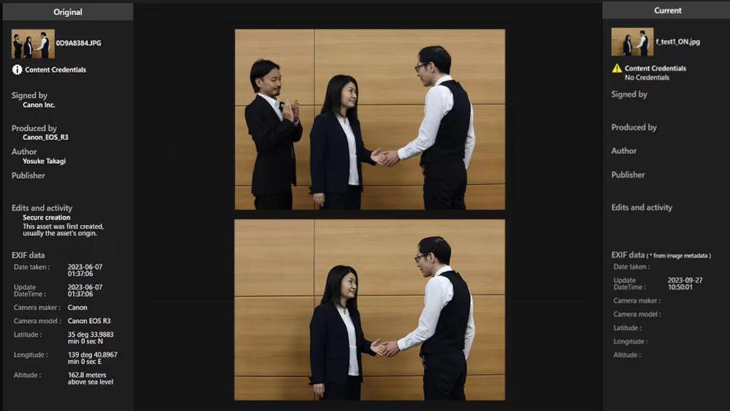 La app de Canon comprobará si una foto ha sido creada por un ser humano