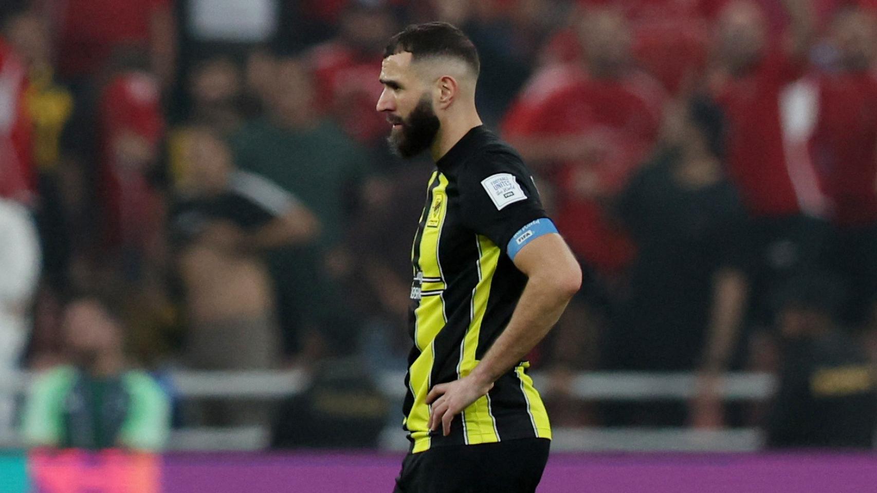 Karim Benzema, durante un partido del Al Ittihad.