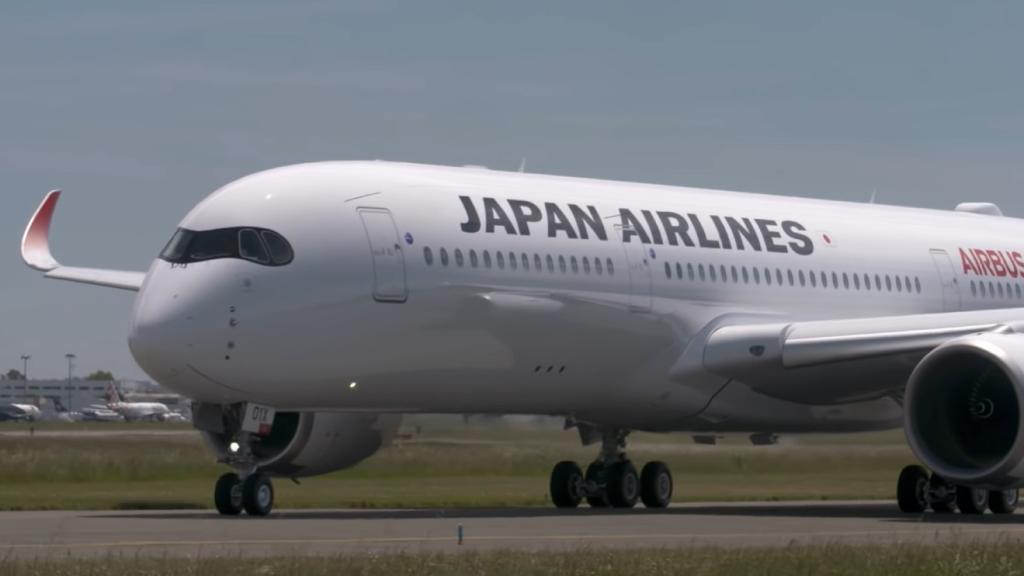 El Airbus 350 de Japan Airlines.