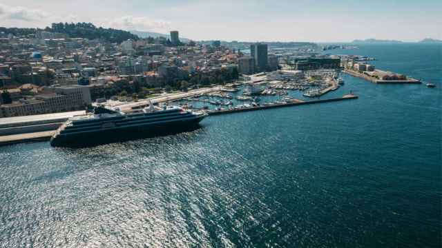 Vista desde el puerto de la ciudad de Vigo.