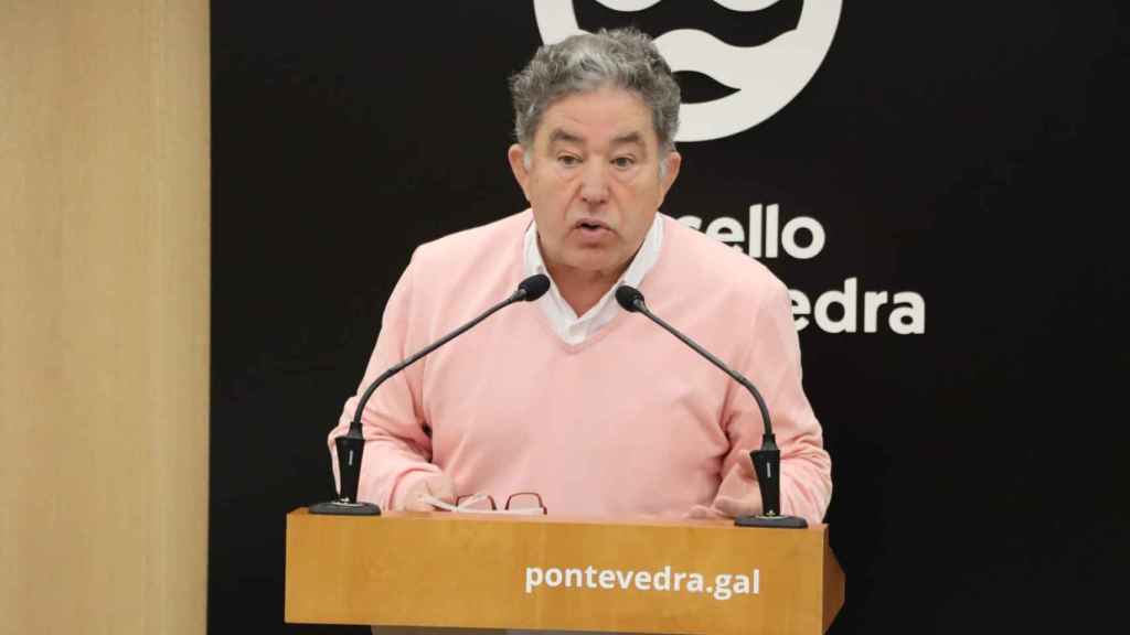 Miguel Anxo Fernández Lores en rueda de prensa.