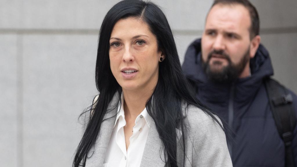 Jenni Hermoso, a su salida de la Audiencia Nacional.