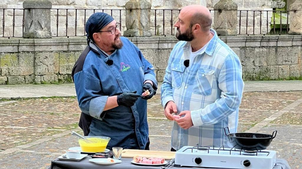 Álvaro Martín en TVE cocinando sus famosas calandracas