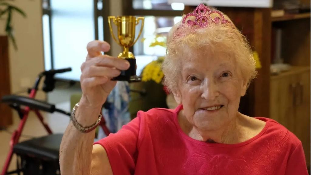 La centenaria Katie MacRae.
