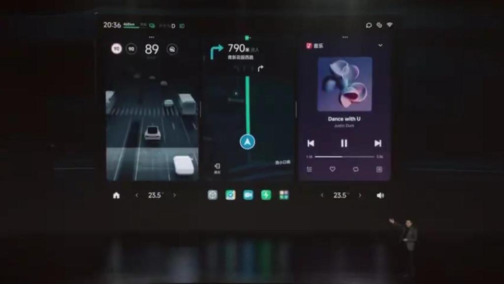 El Xiaomi SU7 podrá repartir varias apps a lo largo de su pantalla