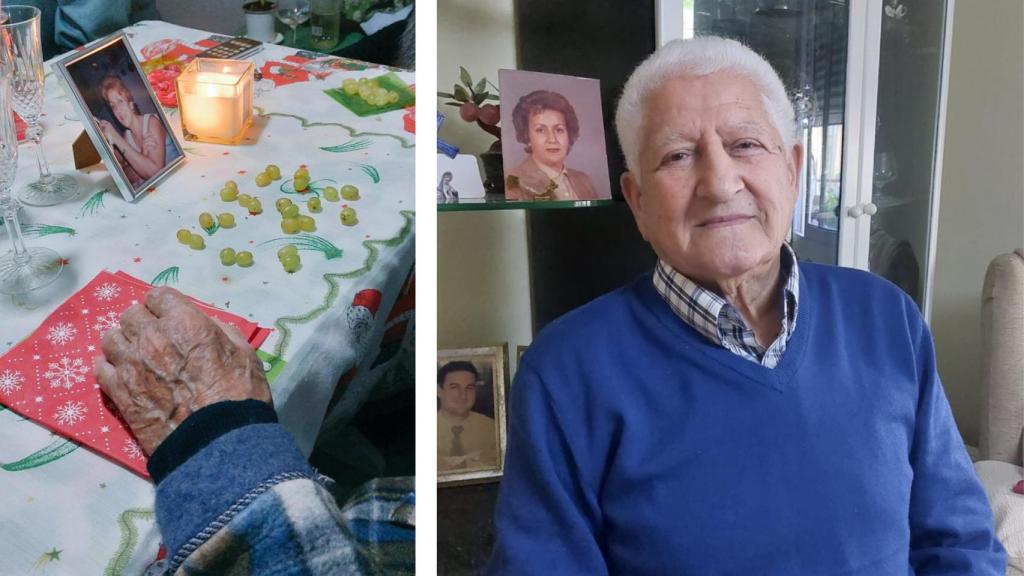 La historia de Román, el abuelo malagueño viral por comerse 24 uvas en honor a su mujer fallecida.