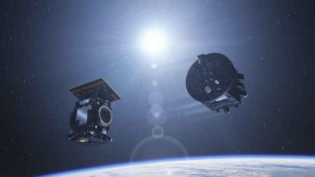 Recreación de los dos satélites de la misión Proba-3