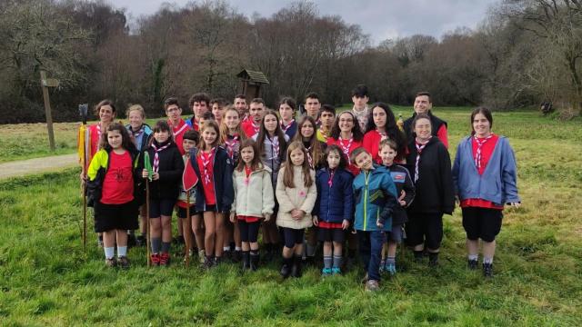 Grupo Scout 19 de Ferrol al finalizar el último campamento de 2023