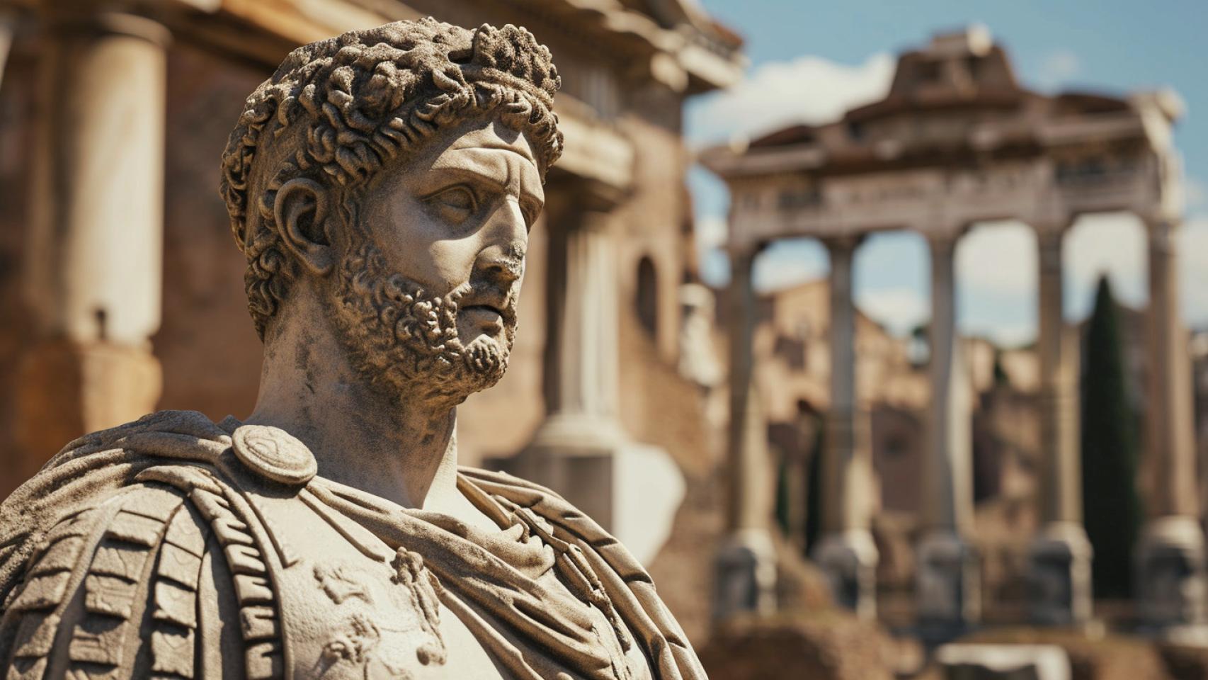 Estatua del emperador Adriano de la Antigua Roma