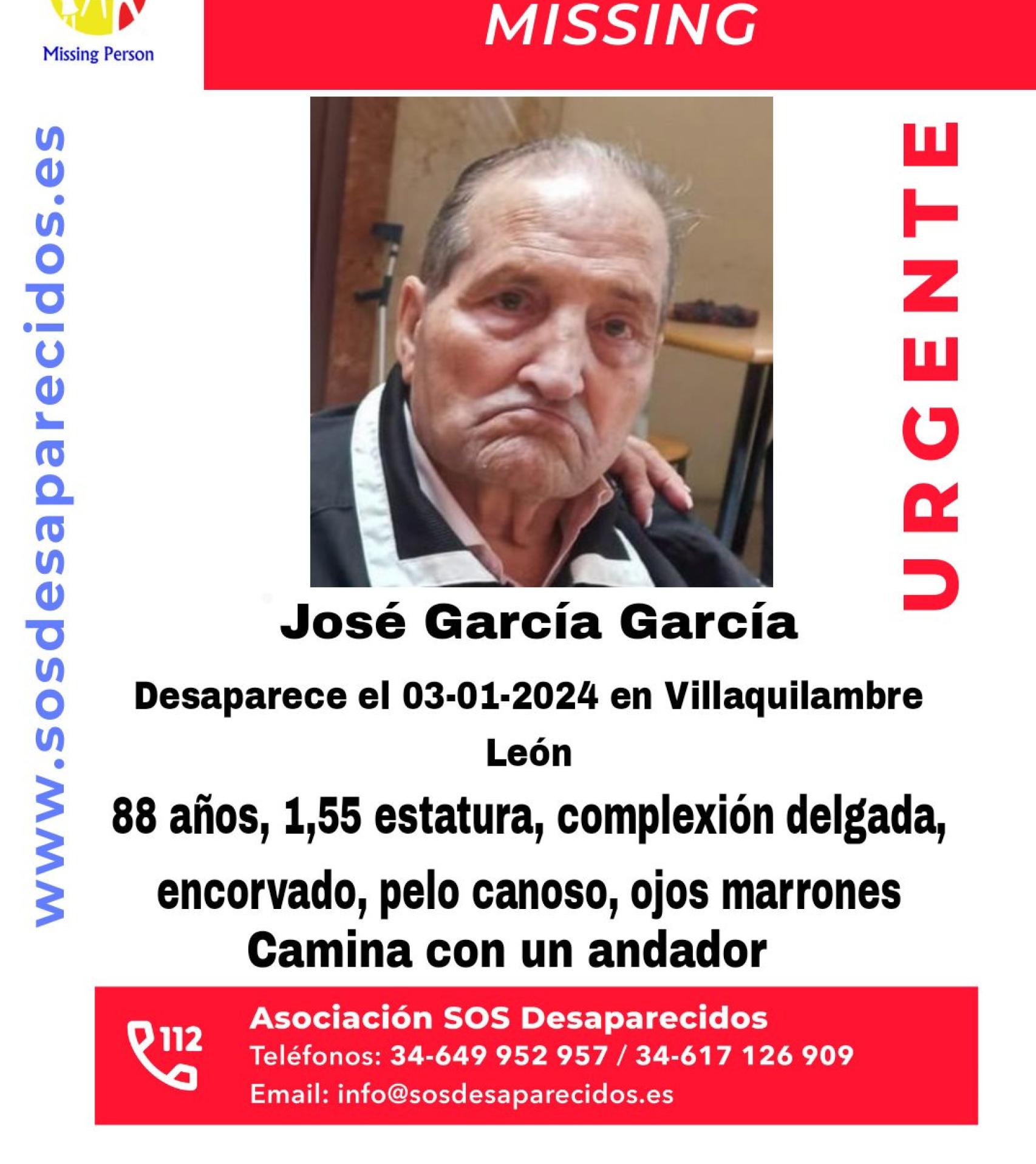 Cartel difundido por SOS Desaparecidos