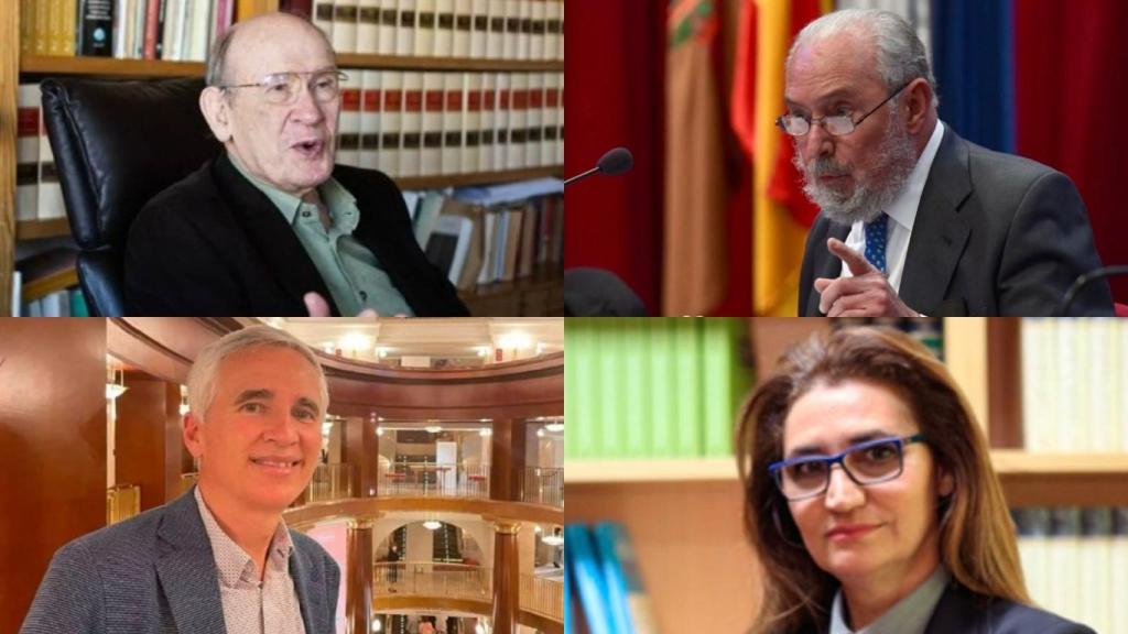 Enrique Gimbernat, Manuel Aragón, Javier Tajadura y Paz de la Cuesta.