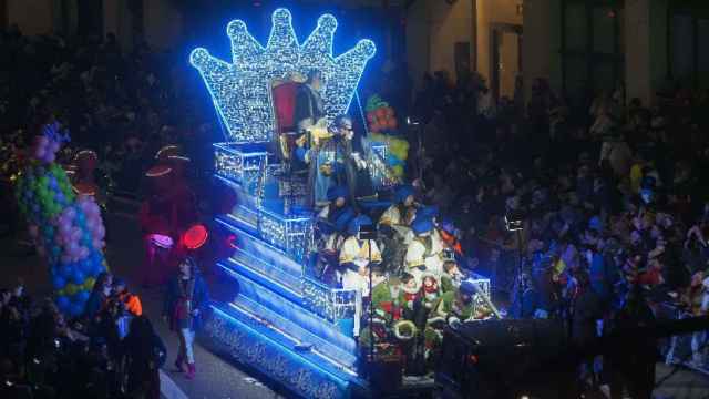 Melchor en la cabalgata de Reyes Magos de Valladolid