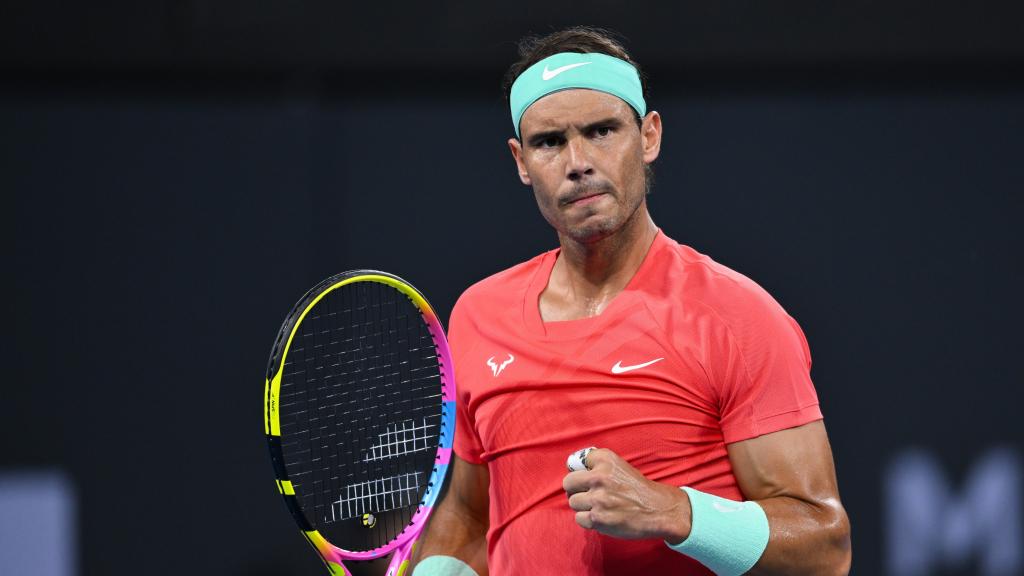 Rafa Nadal celebra en Brisbane